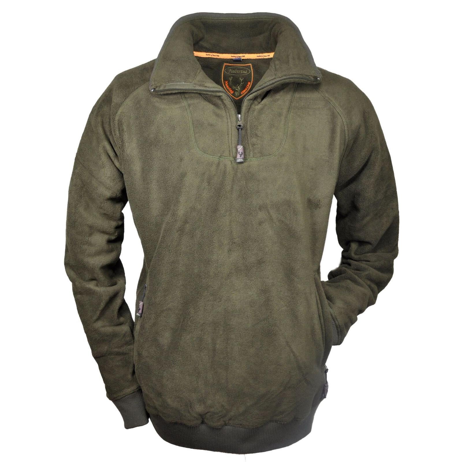 HUBERTUS Fleece Troyer oliv Herren Fleectroyer Pullover Sweater Jagdpullover Midlayer