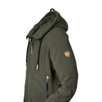 HUBERTUS Fleecejacke mit Kapuze oliv/braun Hunting Herren Kapuzenjacke