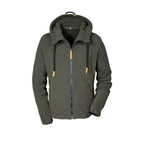 HUBERTUS Fleecejacke mit Kapuze oliv/braun Hunting Herren Kapuzenjacke