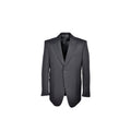 HUBERTUS Herren Blazer schwarz – klassische 2-Knopf-Vorderansicht mit Brusttasche und aufgesetzten Taschen