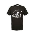 HUBERTUS T-Shirt REAL WILD LIVING in Oliv mit Print auf der Brust