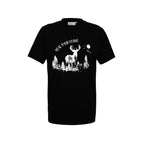 HUBERTUS T-Shirt REAL WILD LIVING in Schwarz mit Brustprint