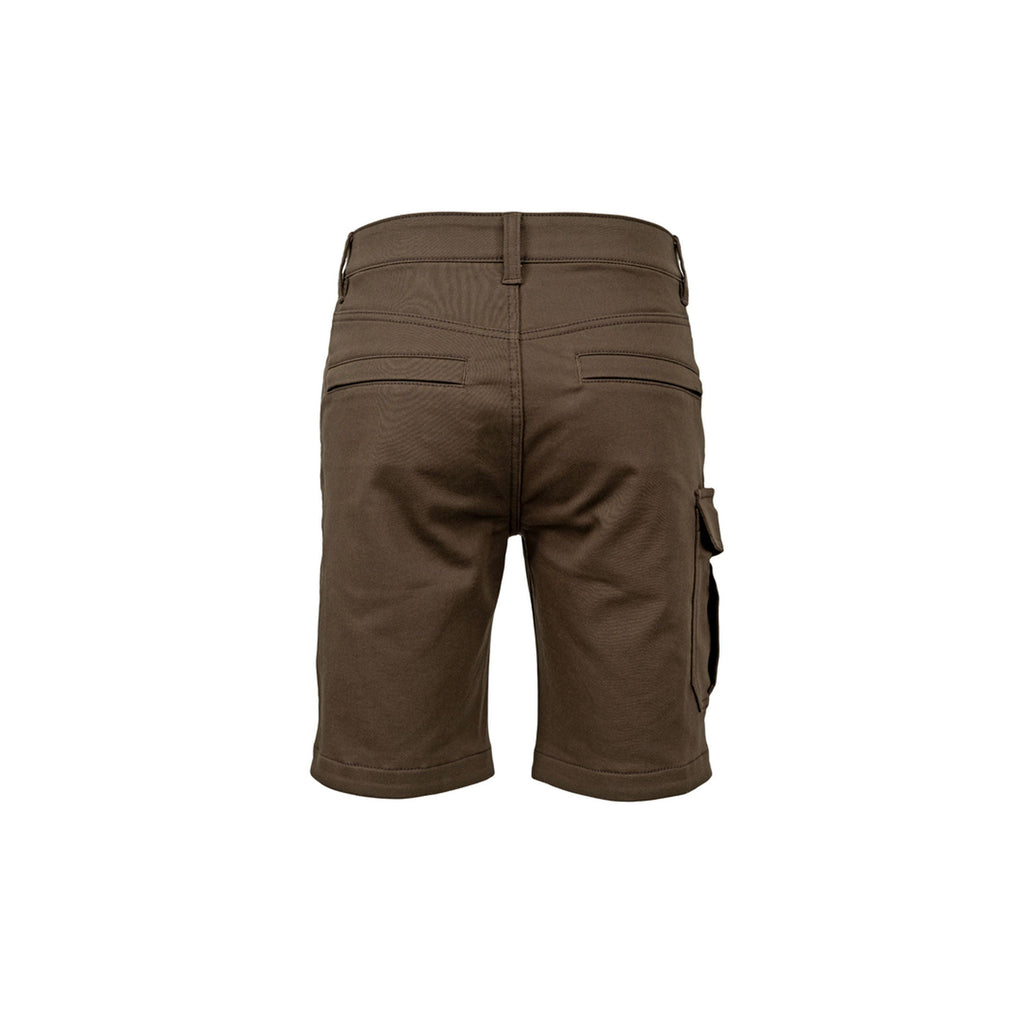 Rückansicht der HUBERTUS Shorts mit Reißverschlusstaschen hinten
