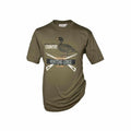 HUBERTUS Hunting Herren T-Shirt HUNTING LODGE Fb. schilf Printshirt Jagd Shirt