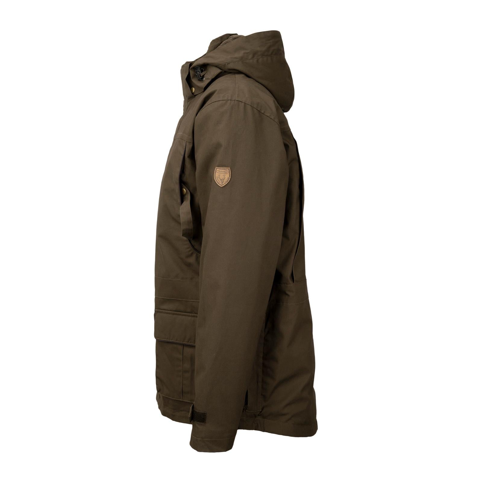 HUBERTUS OS50 Jagdjacke Herren – Seitenansicht mit regulierbarem Ärmelabschluss und bequemer Passform