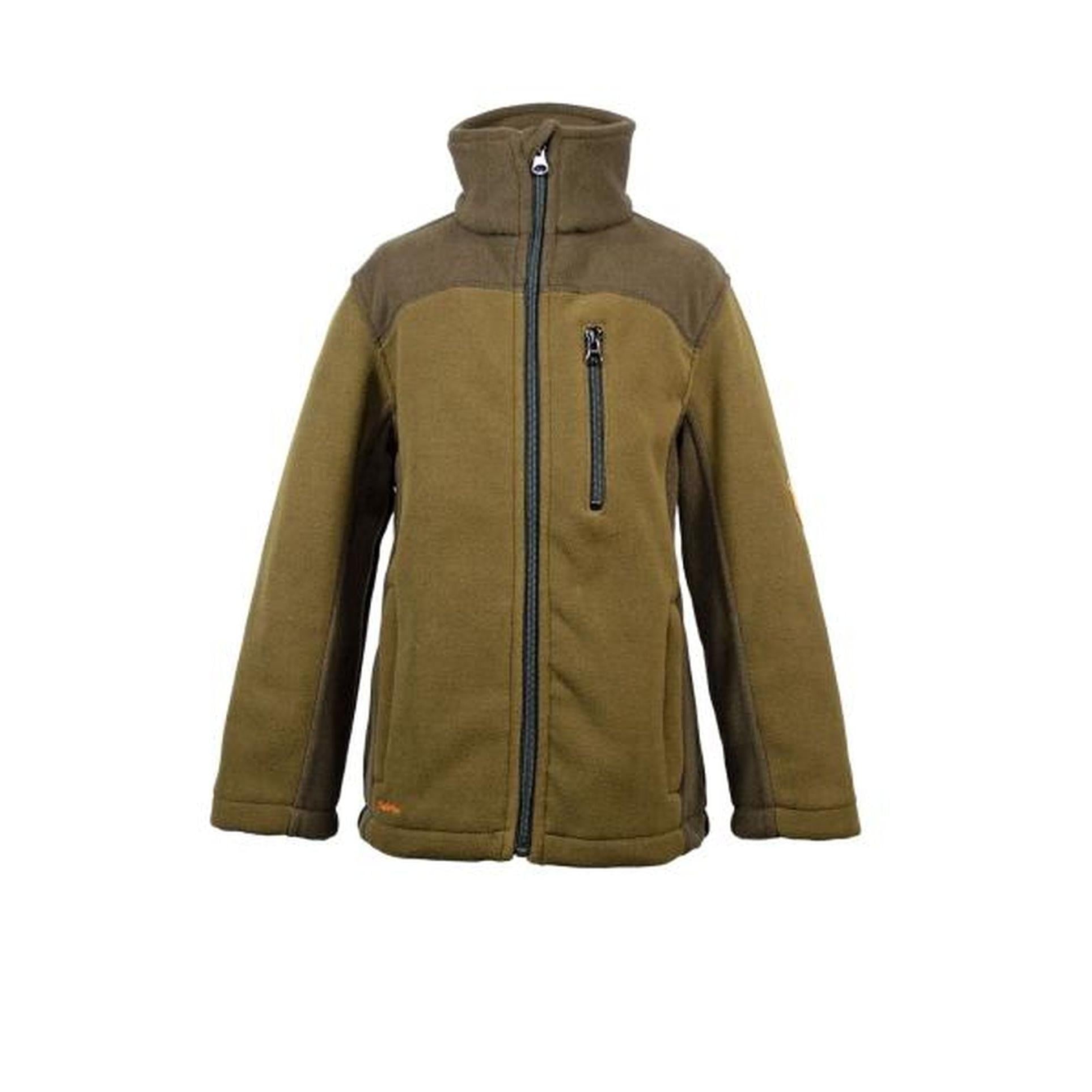 HUBERTUS Kinder Fleecejacke EIFEL oliv/braun Kinderjacke