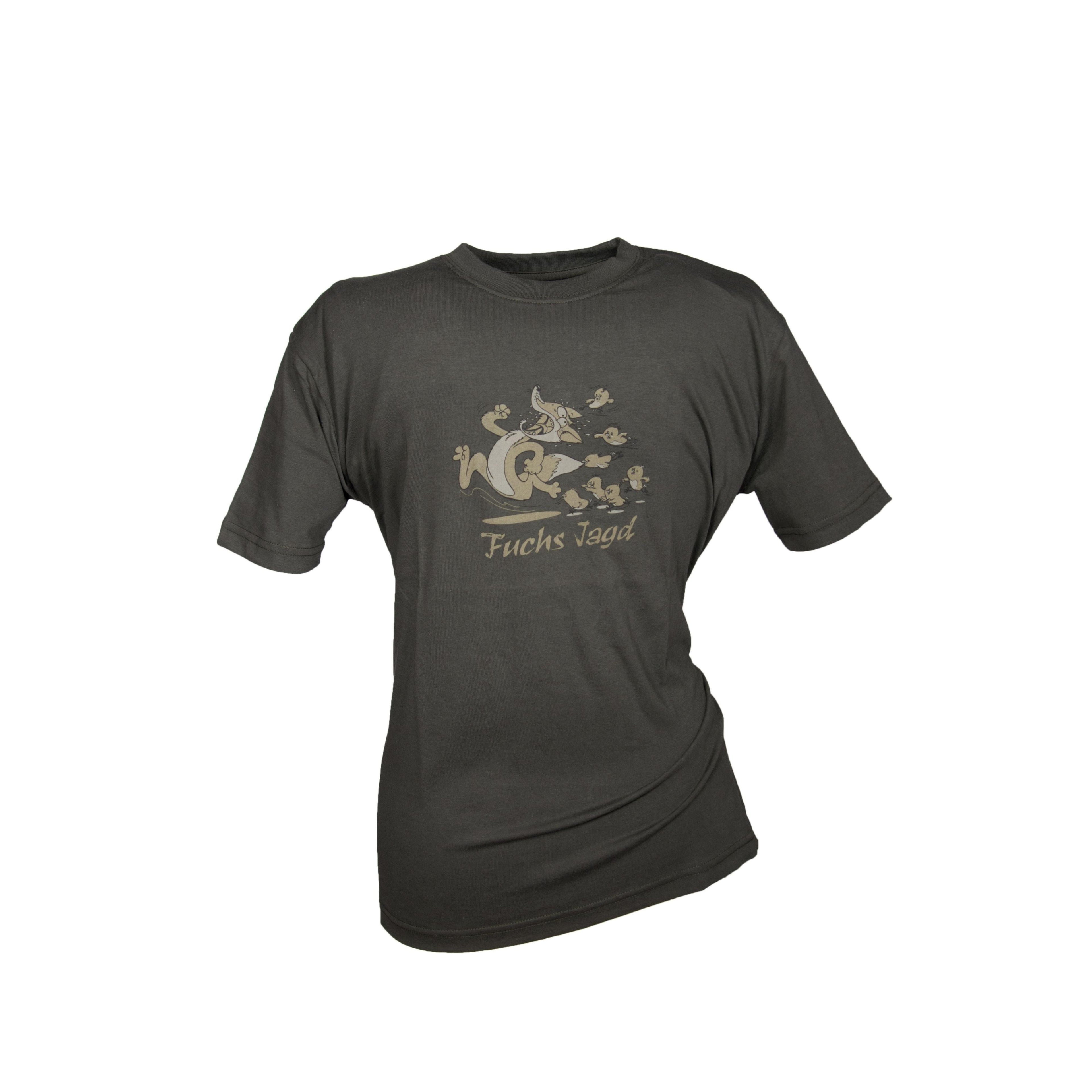 HUBERTUS Kinder T-Shirt "Fuchsjagd" oliv Kids Shirt Printshirt