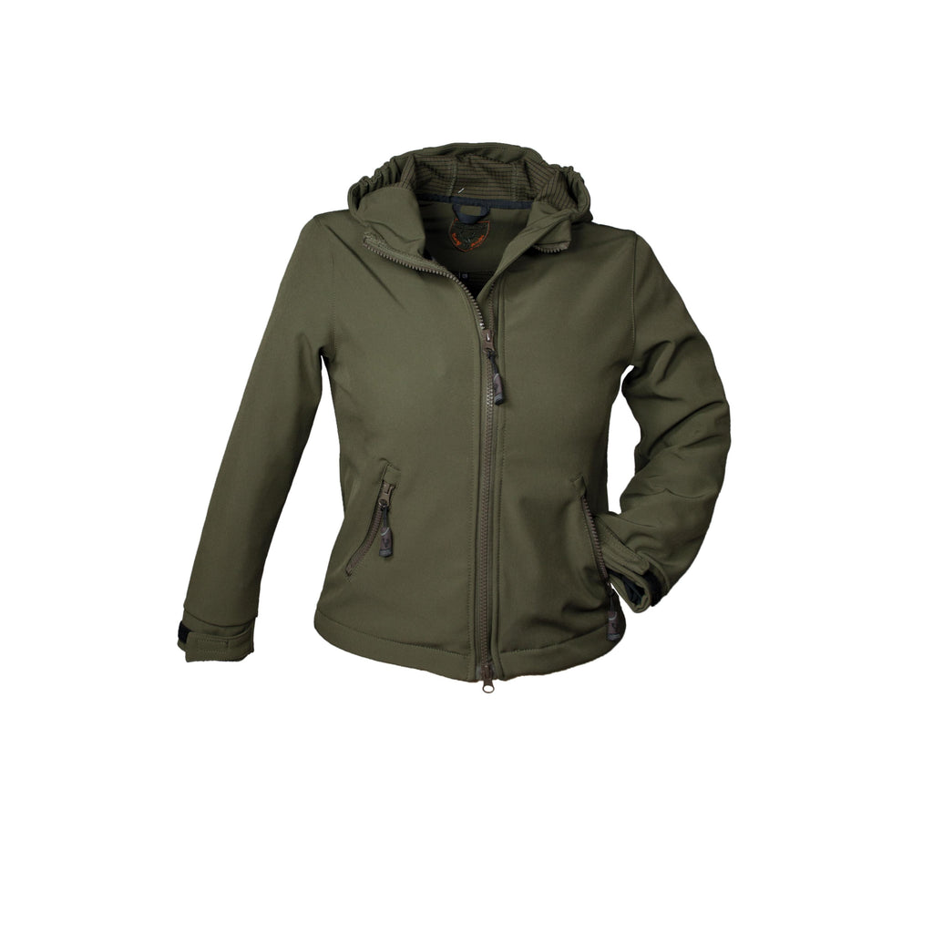 HUBERTUS Kinderjacke Kinder Softshelljacke KEMPTEN dunkel oliv Kids Jagdjacke