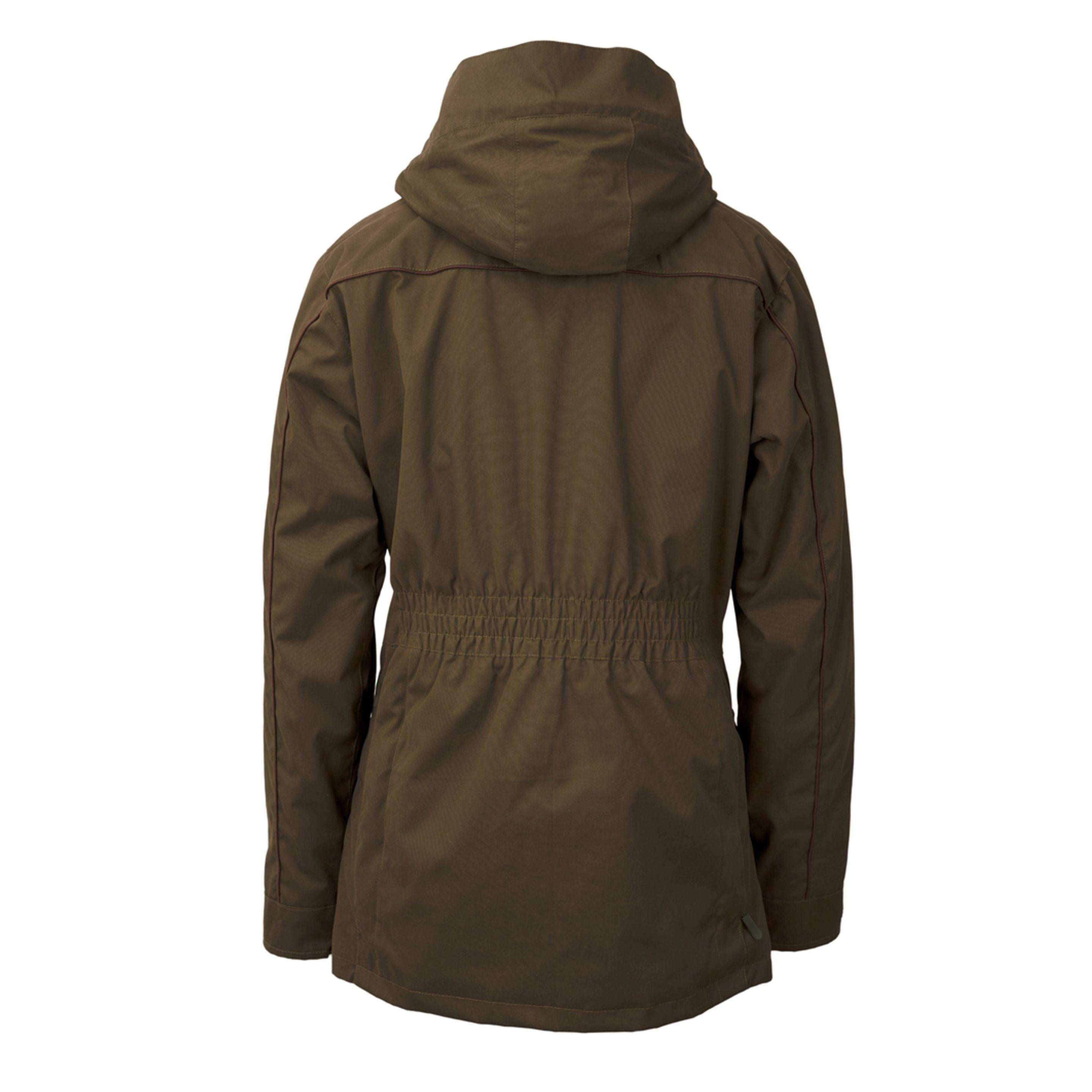 Rückansicht der Jagdjacke mit Hasentasche & Rückfalte