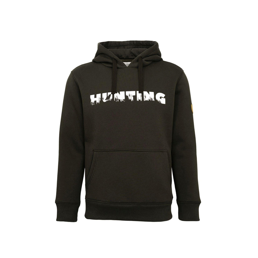 HUBERTUS Herren Hoodie HUNTING in oliv – mit Jagdmotiv auf der Brust