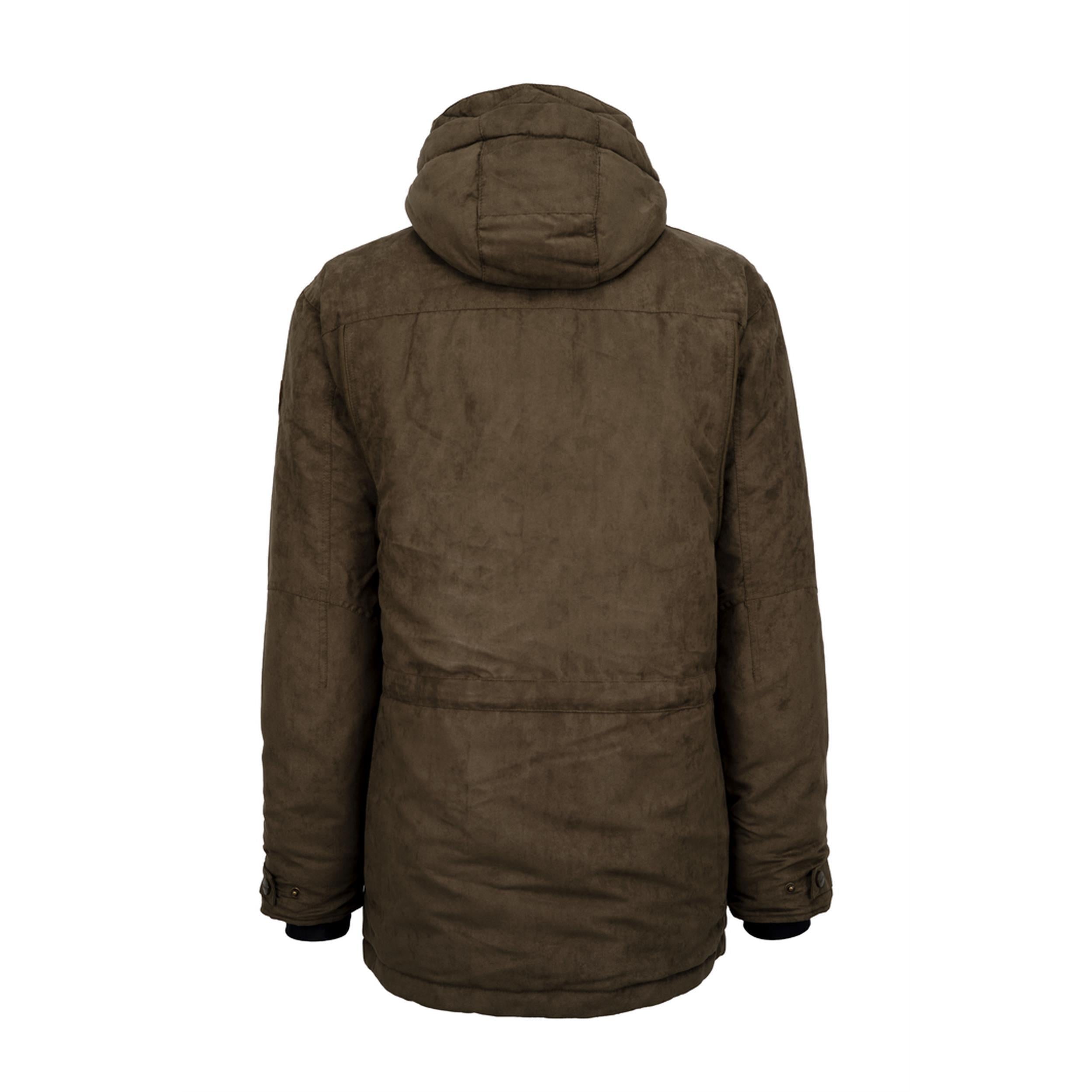 Wendejacke JANUS von HUBERTUS – Rückseite in Oliv mit Hasentasche
