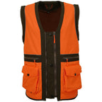 HUBERTUS Warnweste Herren – orange mit Reflektoren, Frontansicht