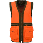 HUBERTUS Warnweste Herren – orange mit Reflektoren, Frontansicht