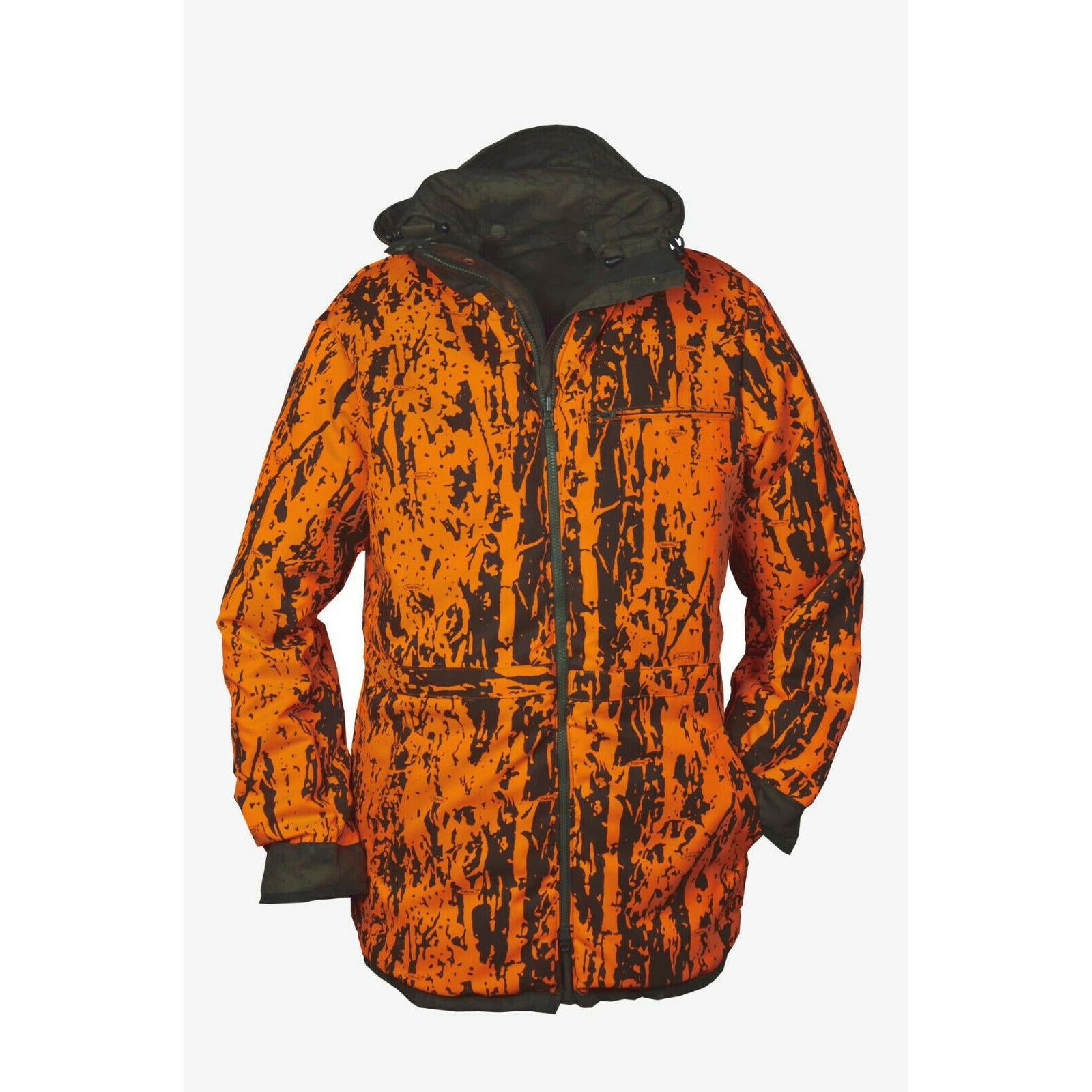 HUBERTUS OS60 camo oliv/orange Wendejacke Drückjagdjacke Herren Miporex® Membran