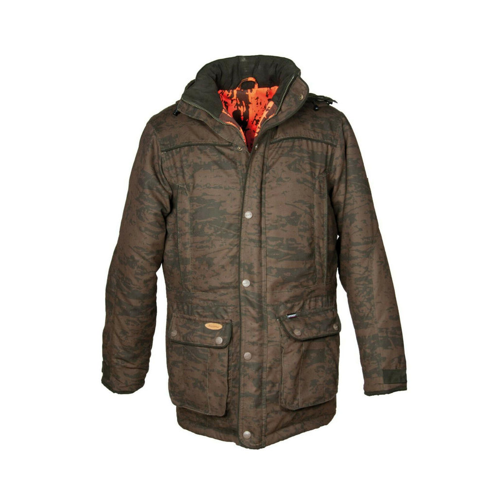 HUBERTUS OS60 camo oliv/orange Wendejacke Drückjagdjacke Herren Miporex® Membran