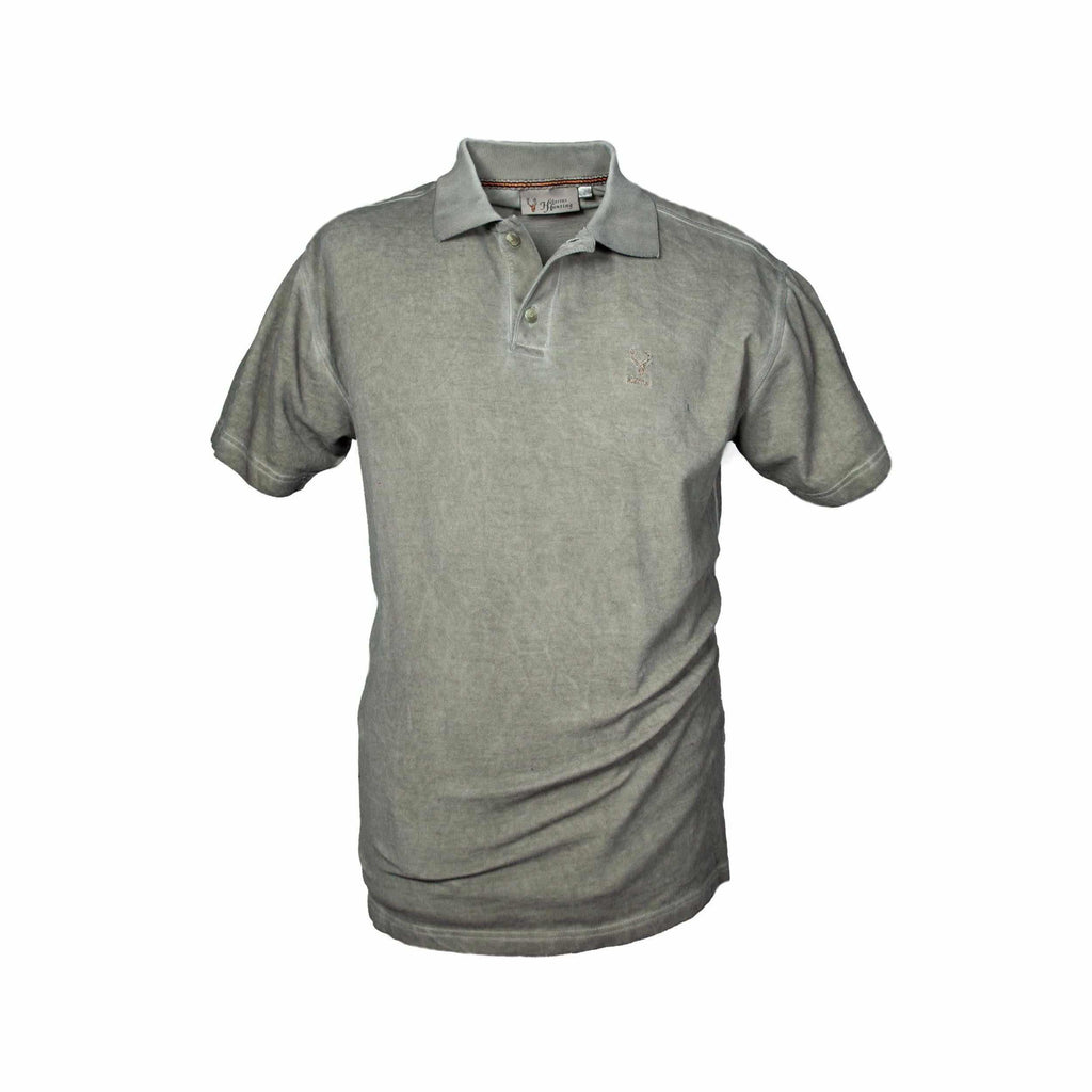 HUBERTUS Poloshirt WASHED OUT schilf Hunting Herren Polohemd