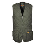 HUBERTUS Schießweste HYDRO – Vorderansicht mit gesteppter Schulterpartie und großen Fronttaschen