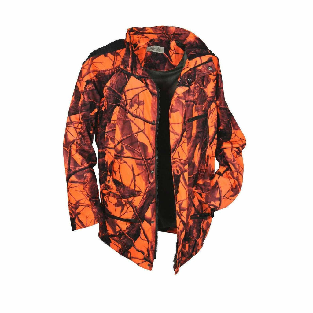 HUBERTUS Signaljacke orange camo Wasserdicht durchdacht