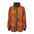 HUBERTUS Warn-Wende-Faserpelzjacke DRÜCKJAGD oliv / signal camo