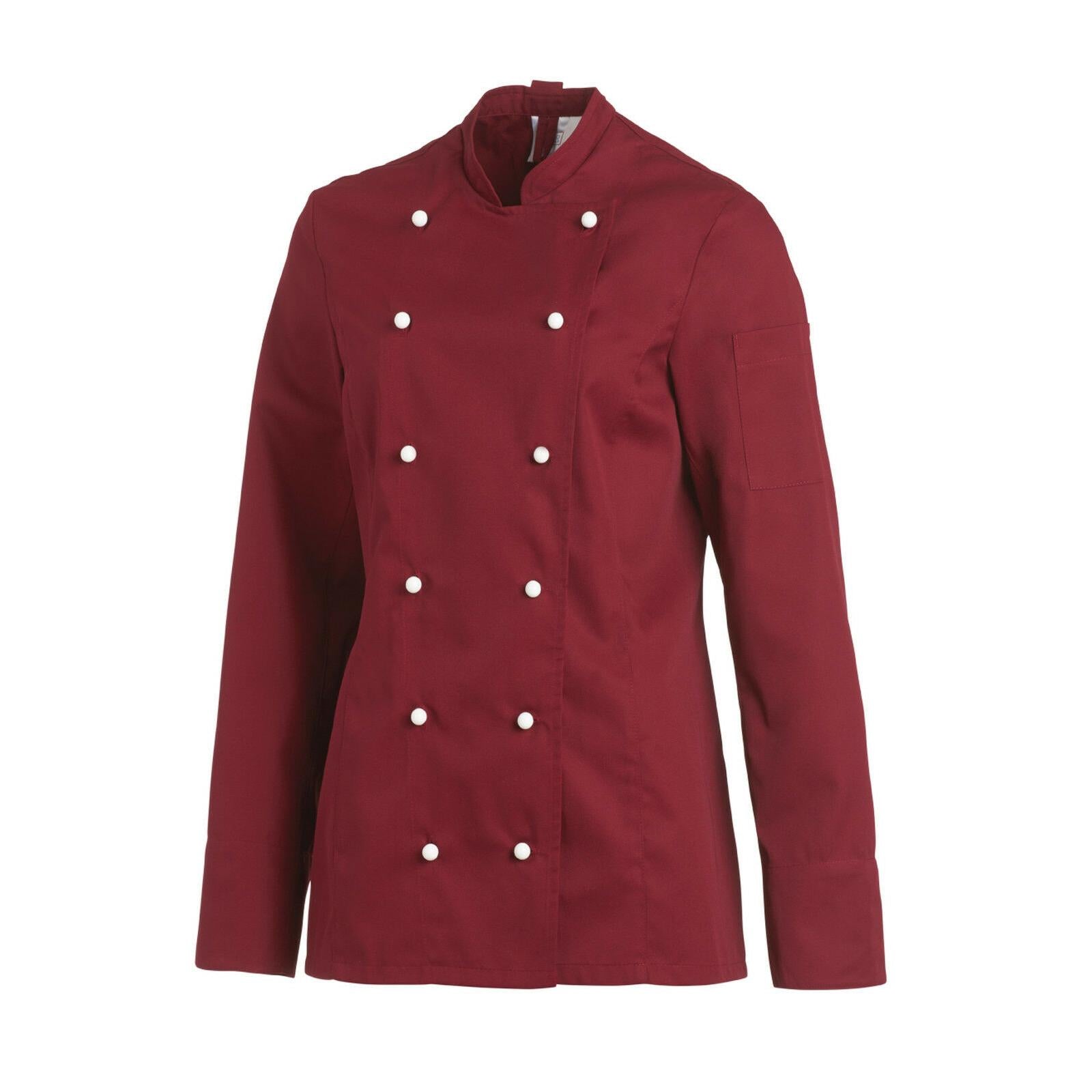 LEIBER Damen Kochjacke 08/2518 Küchenjacke Fb. bordeaux Damenjacke