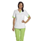 LEIBER Damen Schlupfjacke 1/2 Arm 08/2539 Kasack Schlupfkasack Fb. weiß hellgrün