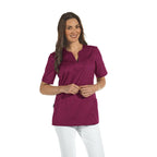 LEIBER Damen Schlupfjacke 1/2 Arm 08/2557 Kasack Schlupfkasack Fb. beere