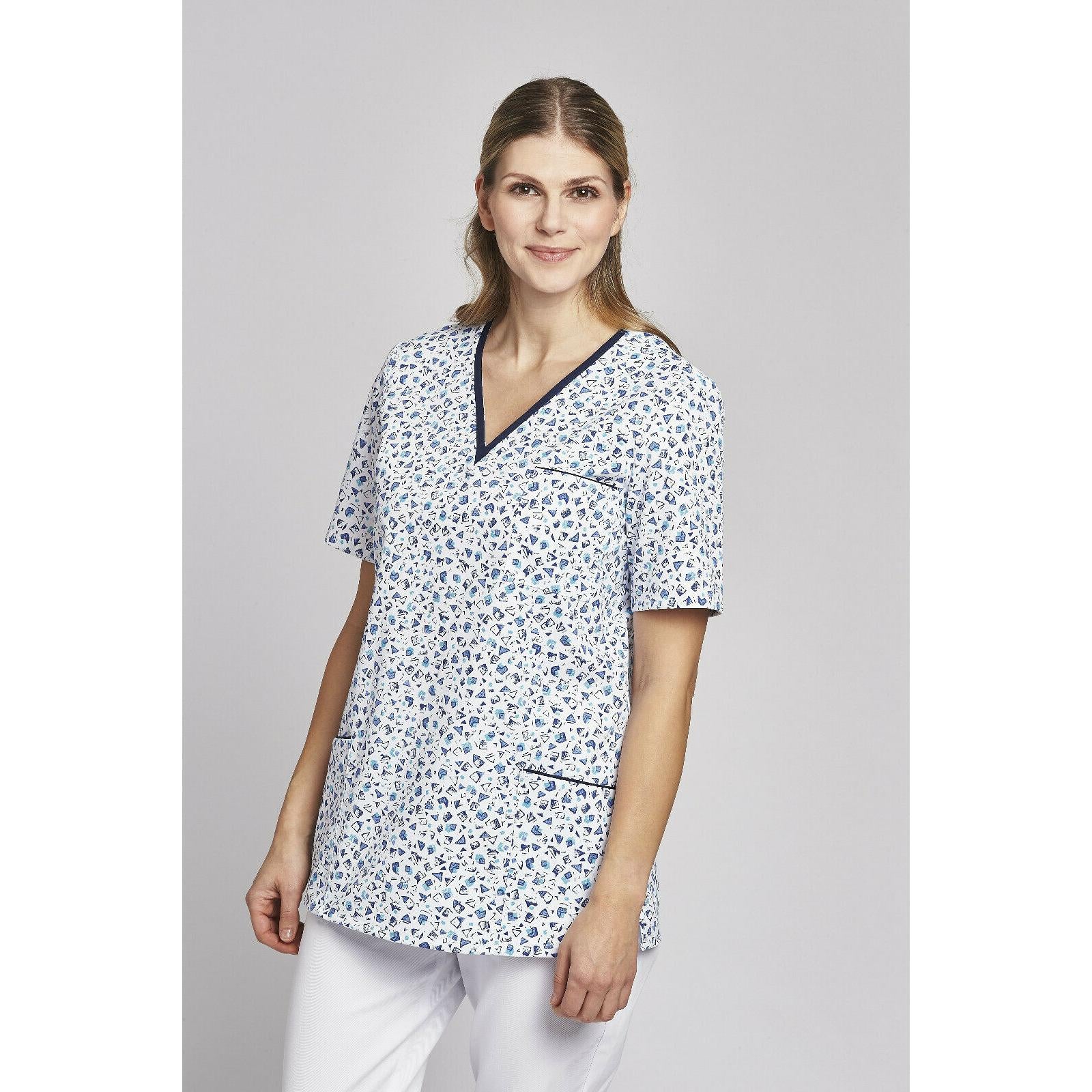 LEIBER Damen Schlupfjacke 1/2 Arm 08/2790 Kasack Schlupfkasack Fb. blau/türkis
