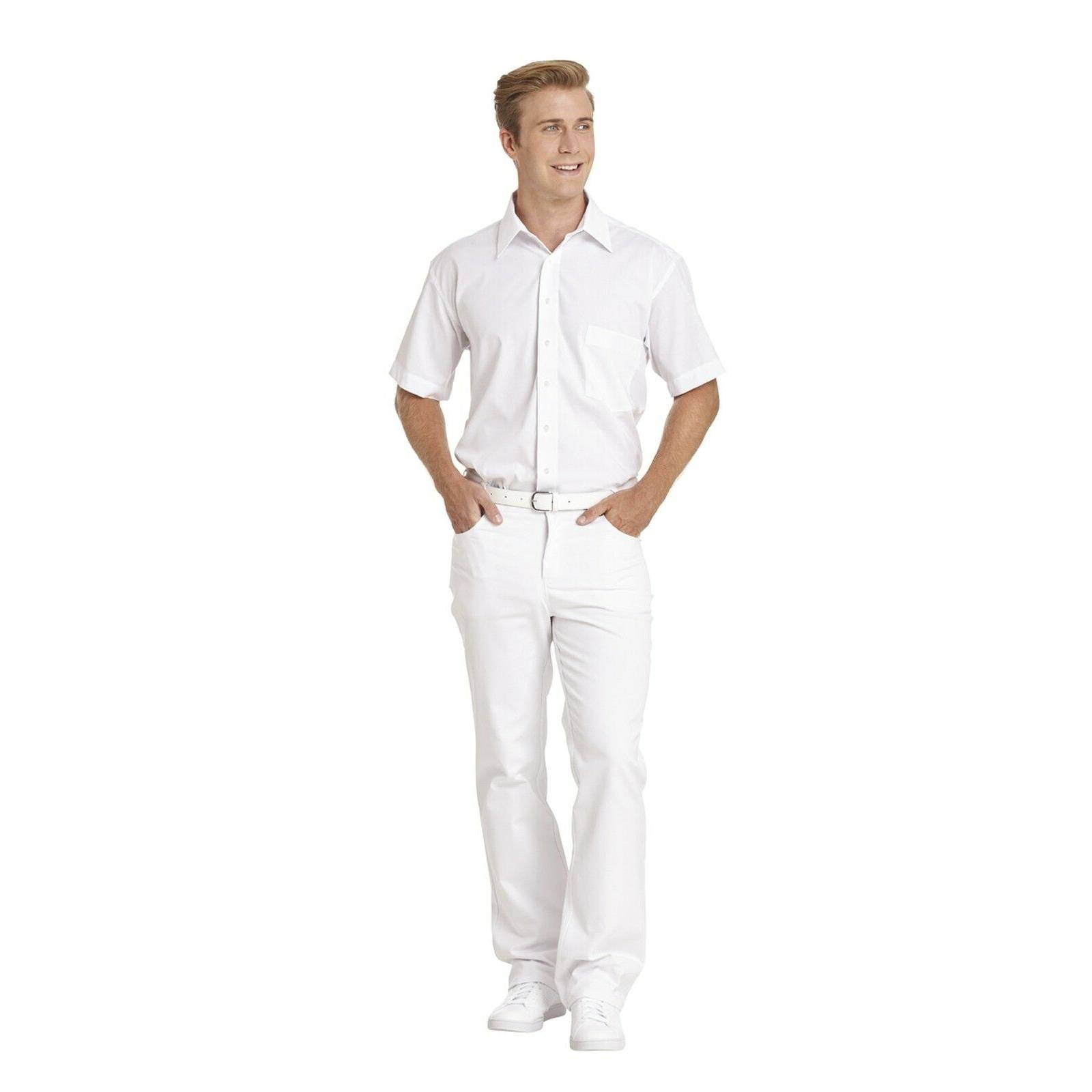 LEIBER Herrenhemd 12/1238 1/2 Arm Hemd weiß Kurzarmhemd Medizin Gastro Pflege
