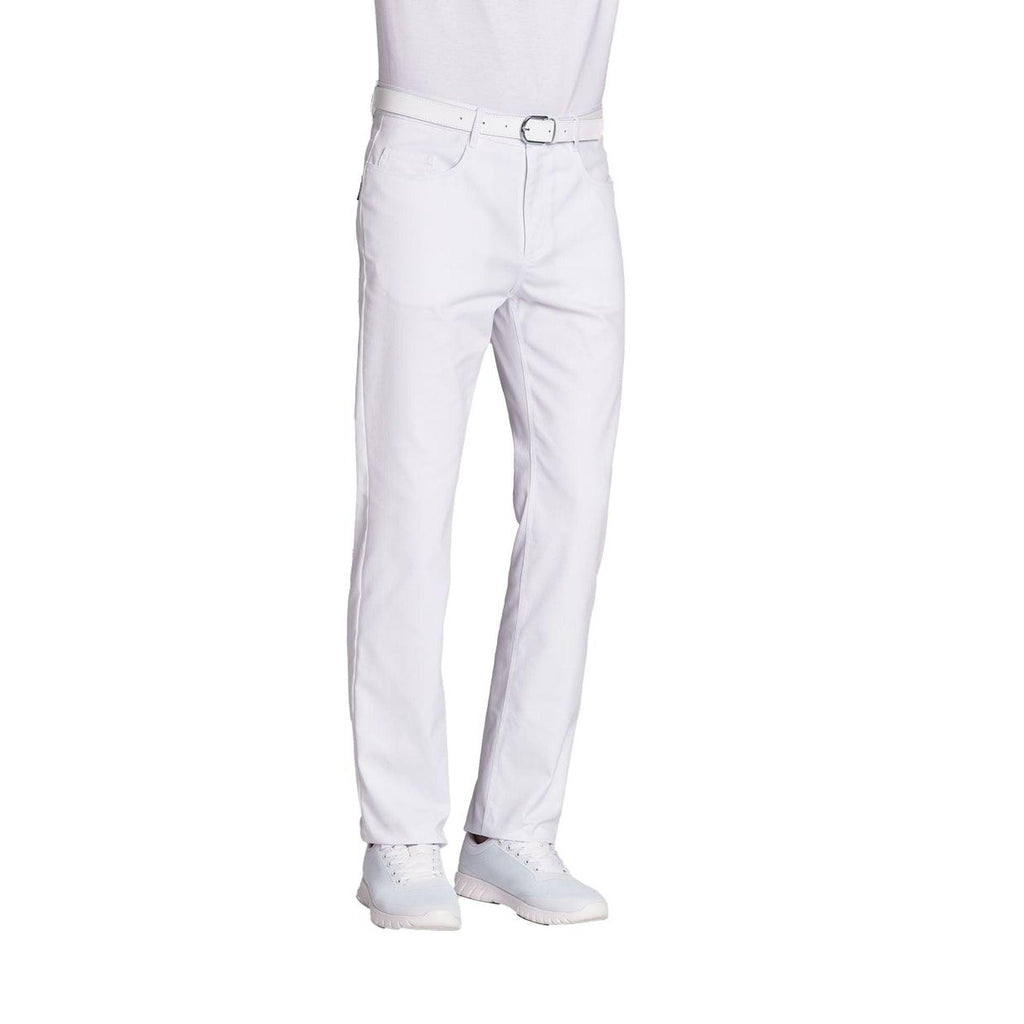 Vorderansicht Leiber Herrenhose Weiß Five-Pocket Style