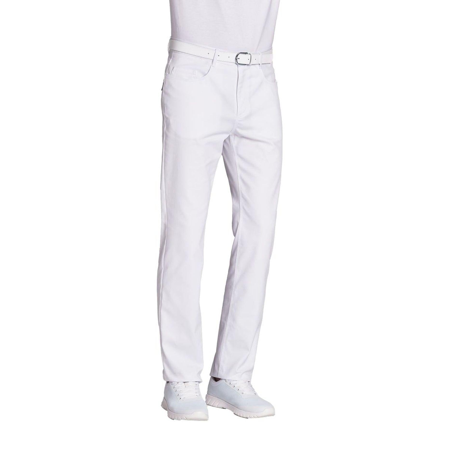 Vorderansicht Leiber Herrenhose Weiß Five-Pocket Style