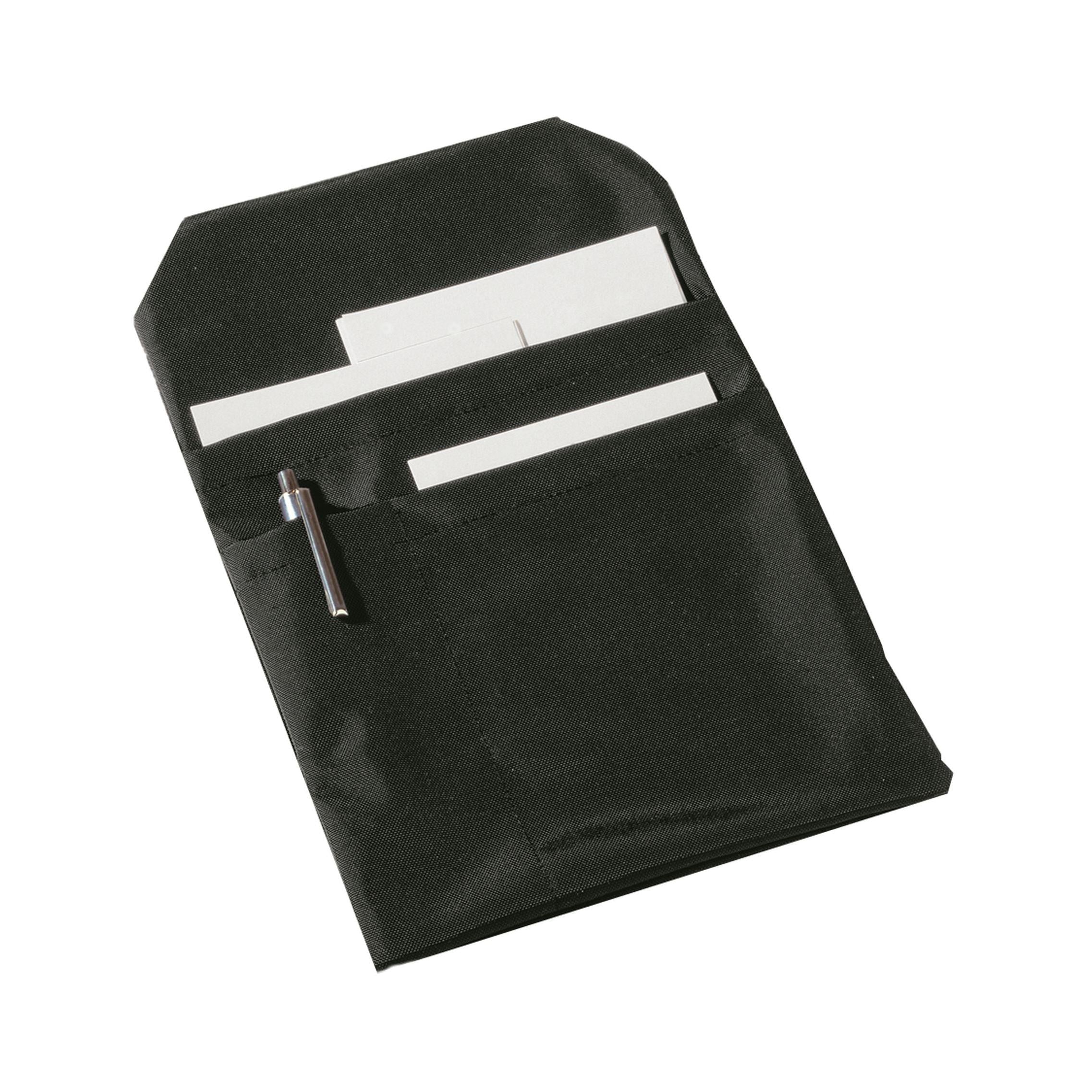 Vorderansicht Leiber Gürteltaschenhalter Schwarz PVC mit Zusatzfach