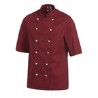 LEIBER Kochjacke 12/1094 Damen & Herren Kochjacke halbarm Jacke bordeaux 1/2 Arm