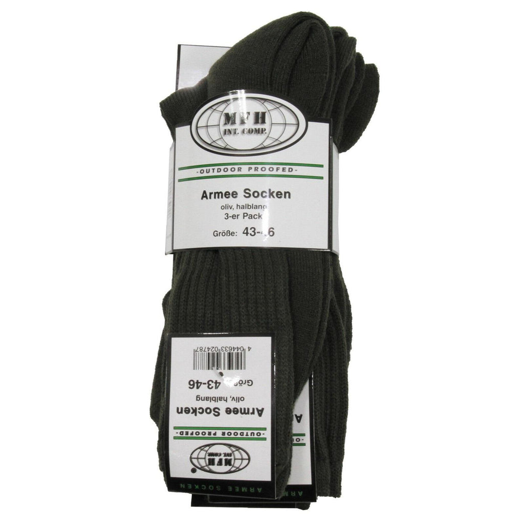 MFH Army Socken 3er Pack grün Jagdsocken Berufssocken Arbeitssocken Strümpfe
