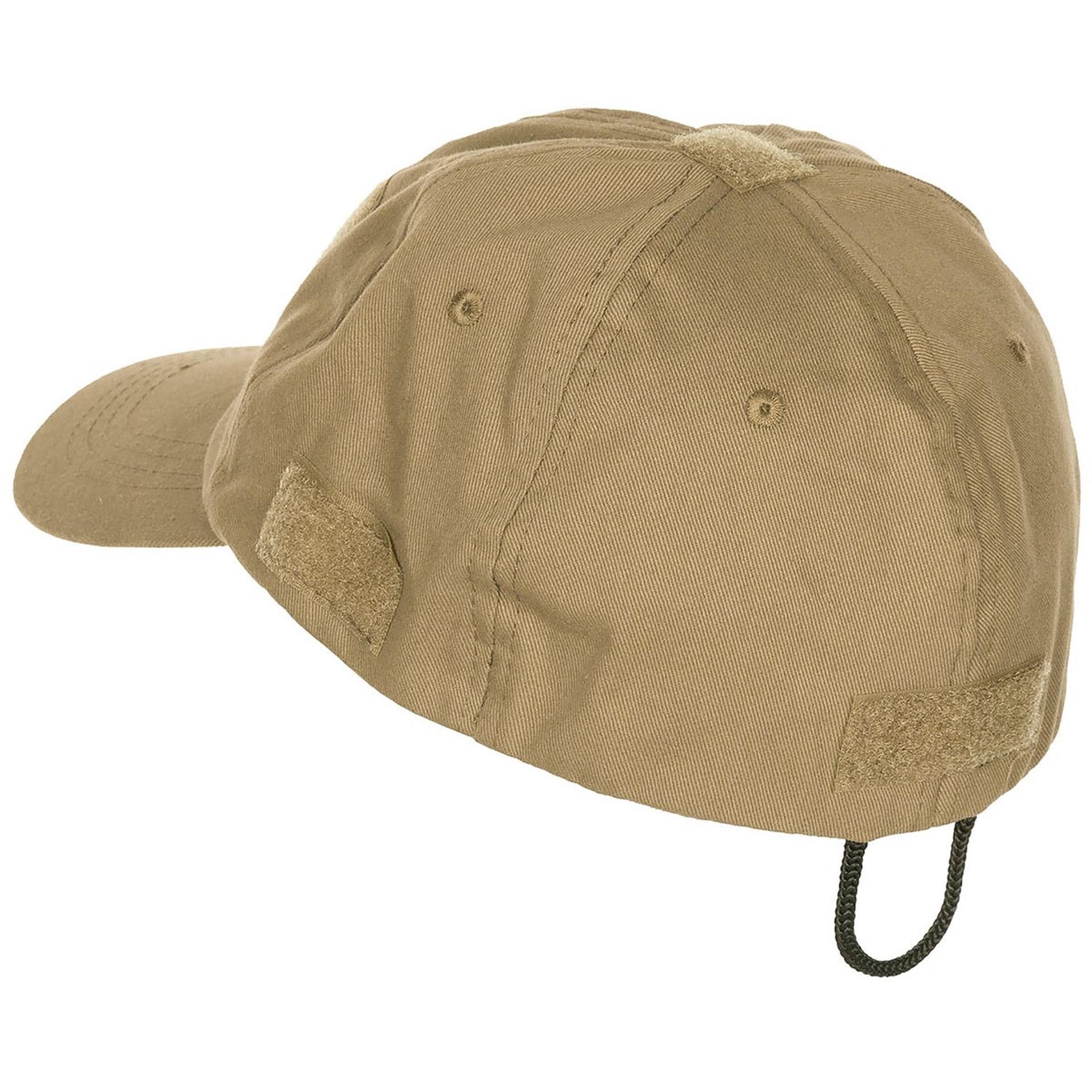 Seitenansicht des Einsatz-Caps mit sichtbarem Klett & Belüftungsösen