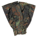 Rückseite der FOX Outdoor Gamasche in Flecktarn mit Gummizug unten
