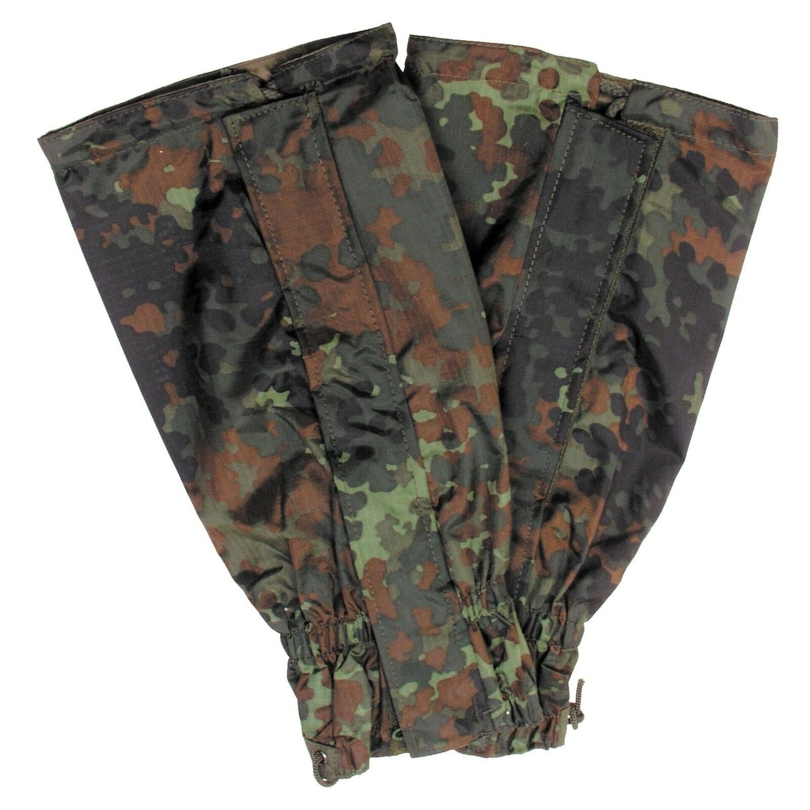 Rückseite der FOX Outdoor Gamasche in Flecktarn mit Gummizug unten