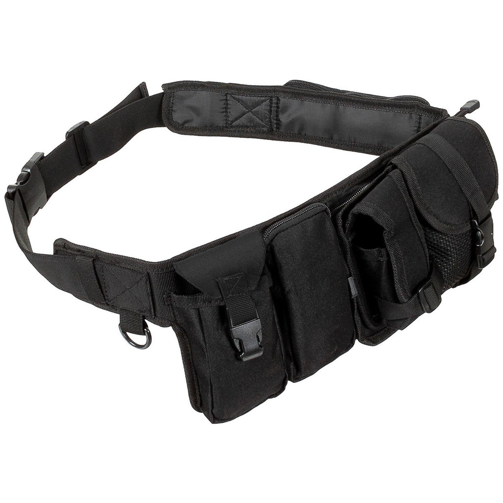 MFH Hüftgurt M95 schwarz mit 6 Taschen Gürtel Gürteltaschen