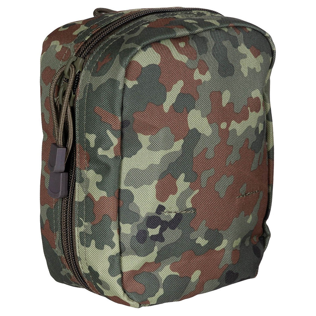 Kleine FOX Outdoor MOLLE-Tasche in Flecktarn mit Reißverschluss