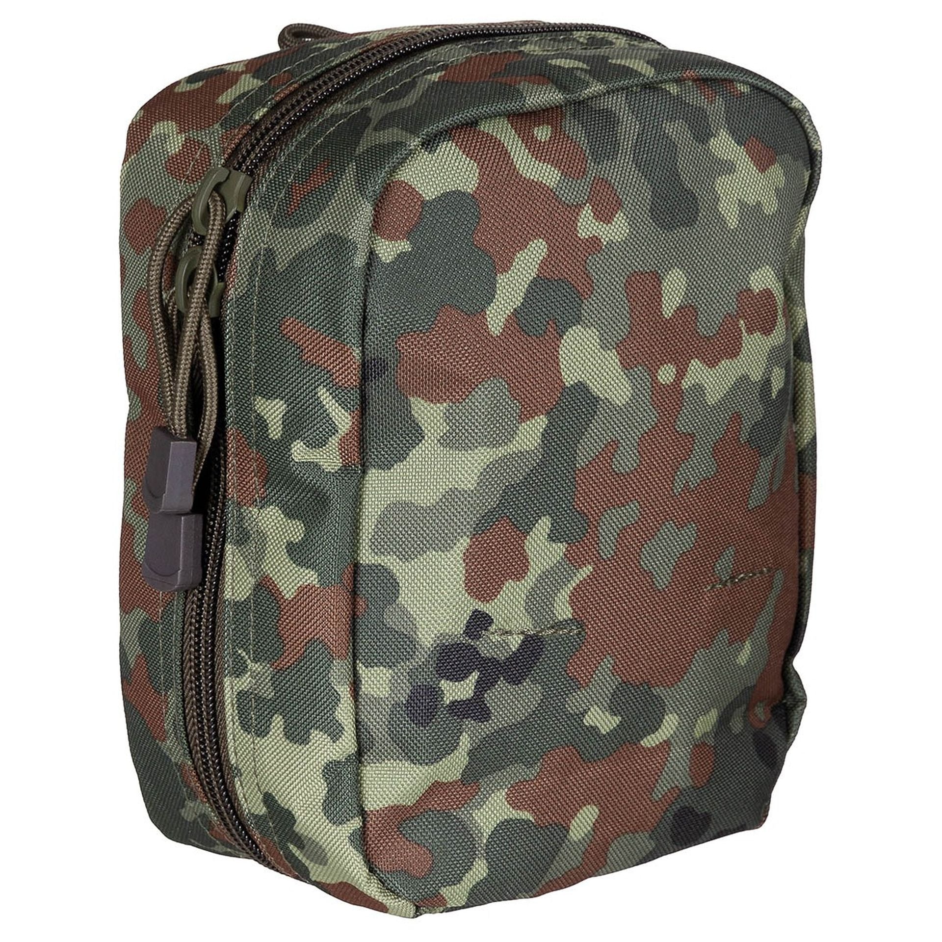 Kleine FOX Outdoor MOLLE-Tasche in Flecktarn mit Reißverschluss