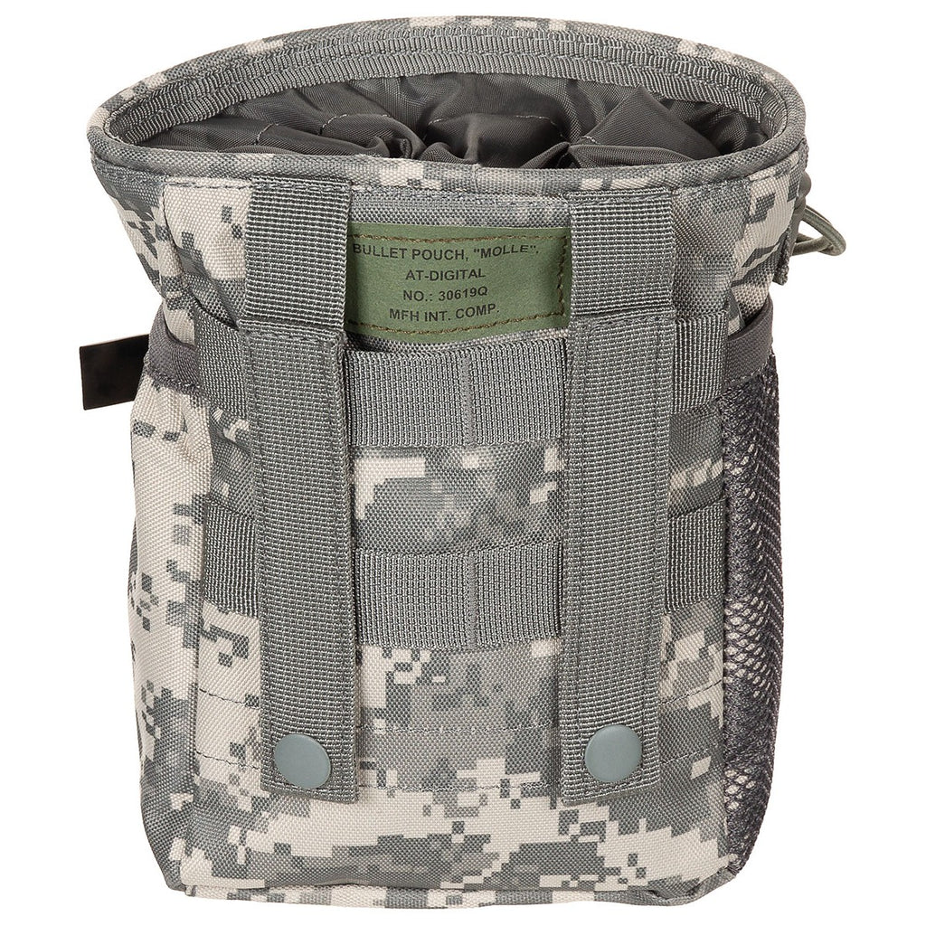 Rückseite mit Druckknopfschlaufen und MOLLE-System zur Gürtelbefestigung