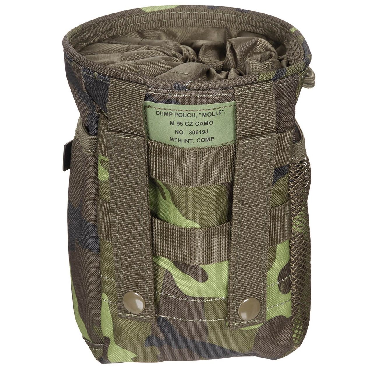 Rückseite mit Druckknopf-Schlaufen und MOLLE-System