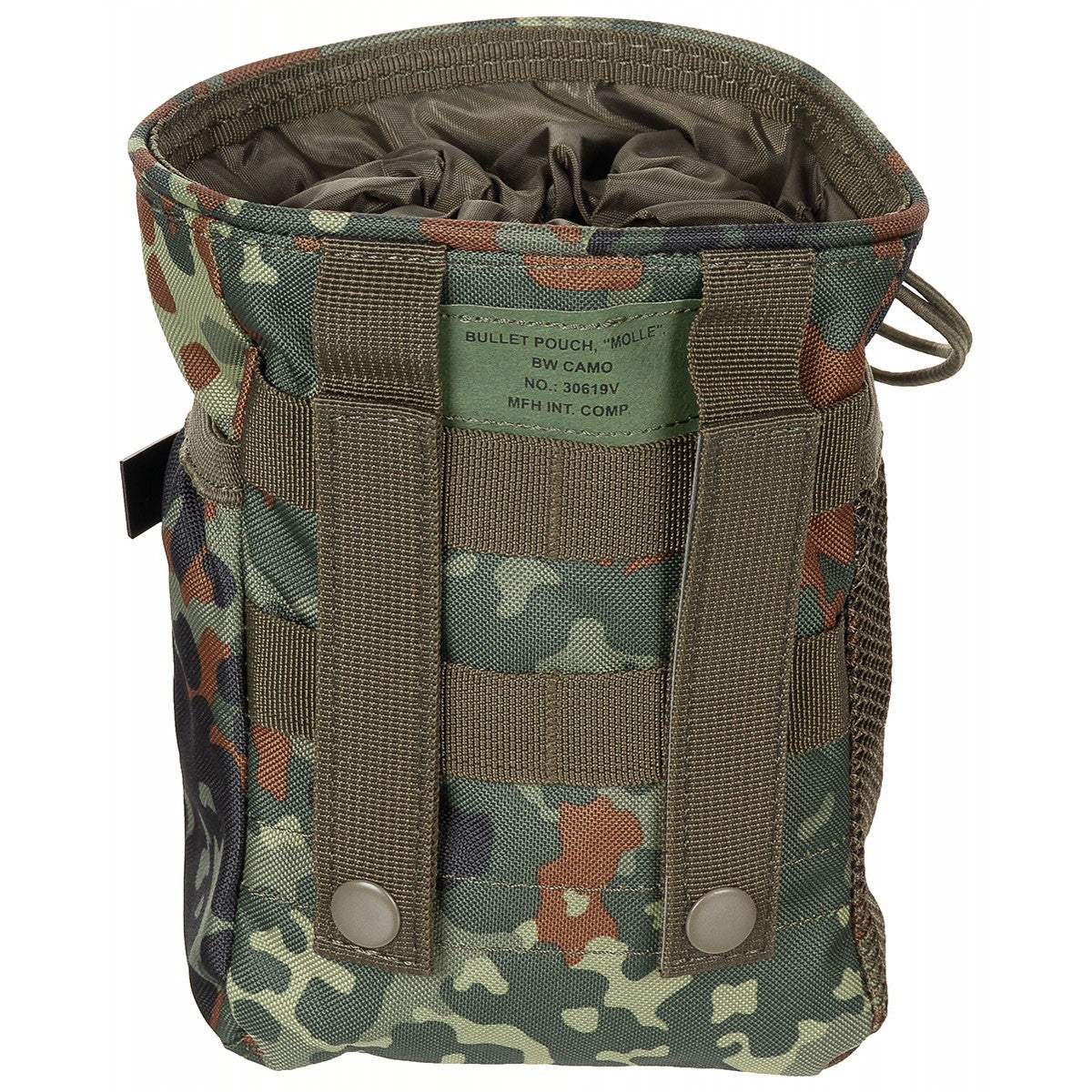 Rückseite mit Gurtschlaufen und MOLLE-System