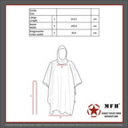 Größentabelle FOX Outdoor Poncho Rip Stop