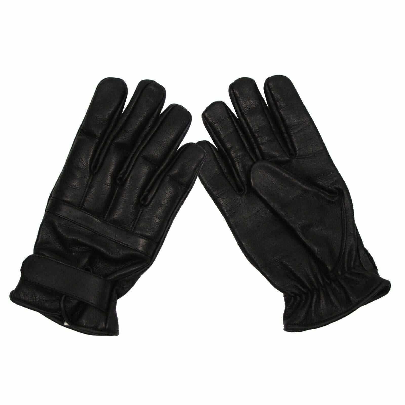 FOX Outdoor Security Handschuhe Quarzsand schwarz – Rindsleder & Klett –  Grewe-Shop