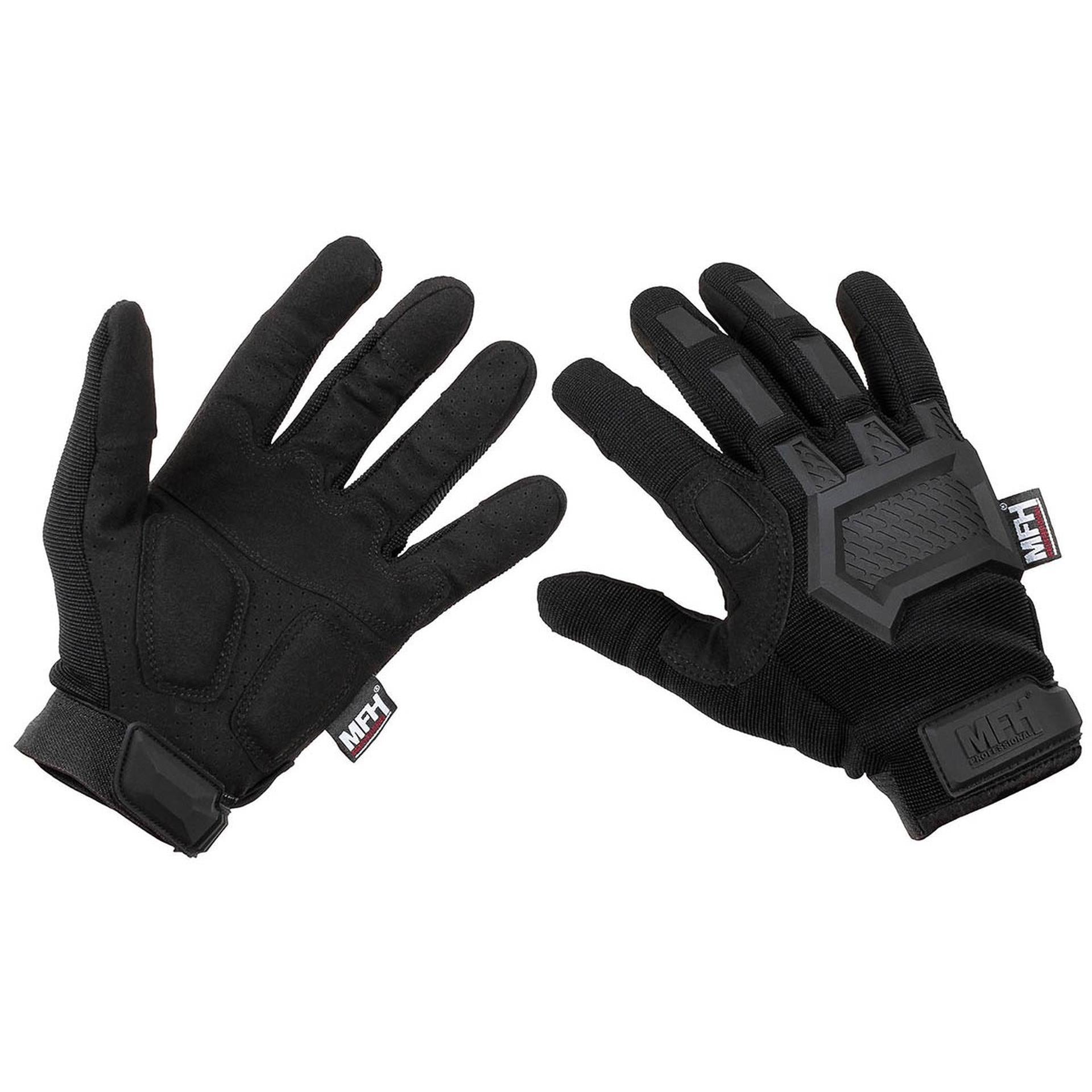 einsatz handschuhe FOX Tactical Handschuhe ACTION schwarz – Einsatzhandschuhe mit EVA-Polster  – Grewe-Shop