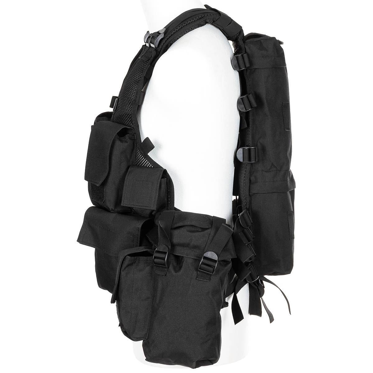 MFH Tactical Vest schwarz  Modular Weste Einsatzweste Paintball Gotcha