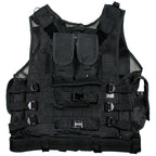 Rückansicht FOX Outdoor Weste mit Molle-Aufnahmepunkten und Tragegriff