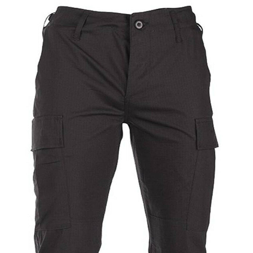 MIL-TEC BDU Hose Feldhose Ripstop Cotton SLIM FIT schwarz Outdoorhose Cargohose