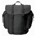 MIL-TEC BW-Gebirgsrucksack in Schwarz mit Frontklappe, Riemen und Seitentaschen
