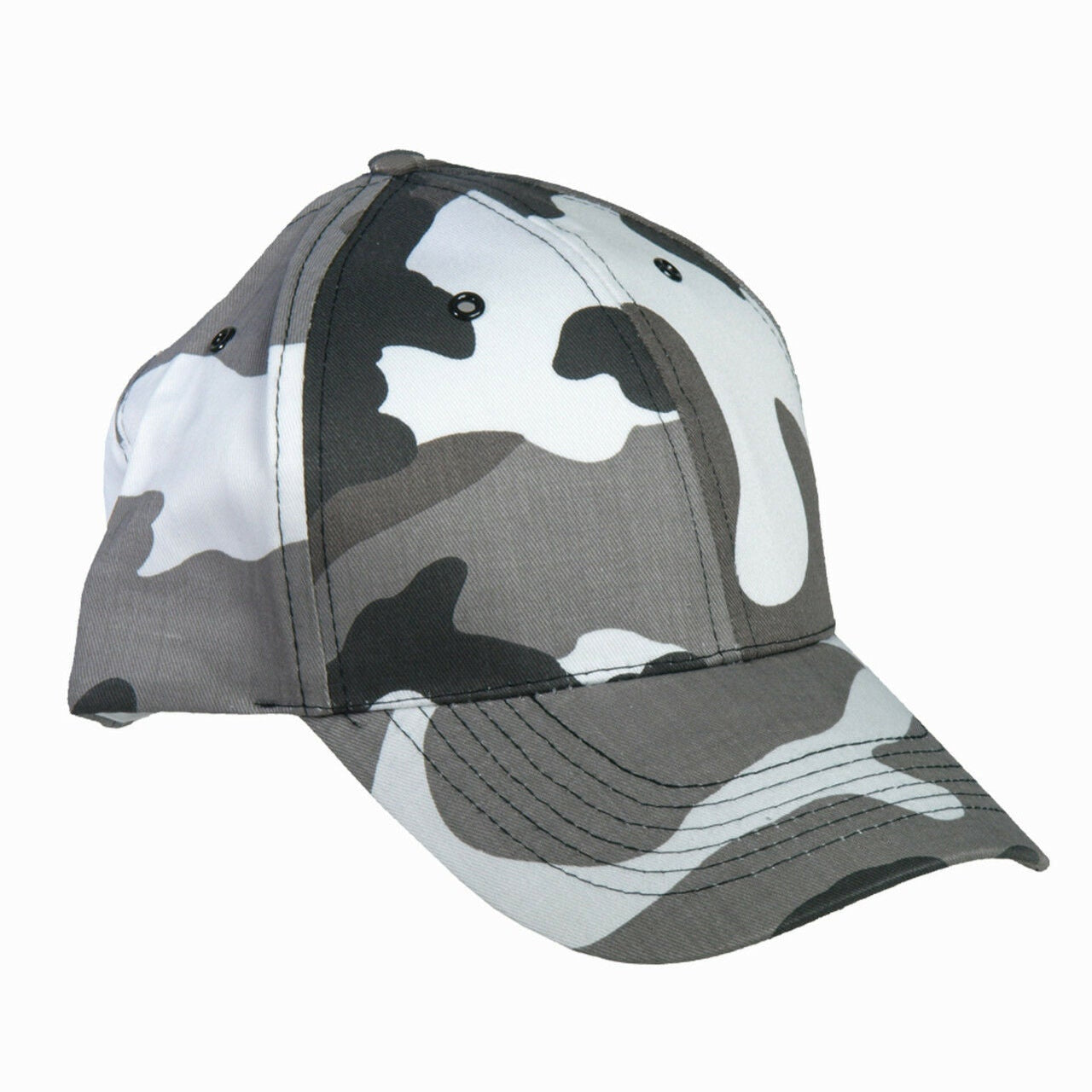 MIL-TEC Baseball Cap in urban Tarnfarbe mit klassischem Schirm, frontal dargestellt